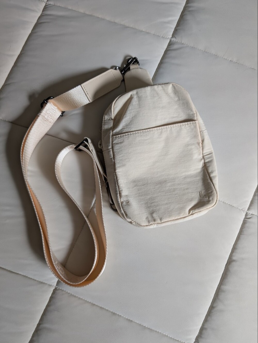 Lole Cream Minimalist Crossbody Bag